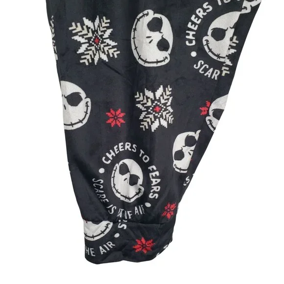 Disney Nightmare Before Christmas 3X Pants Velvety Fleece Jack Skellington Snow - Picture 5 of 9
